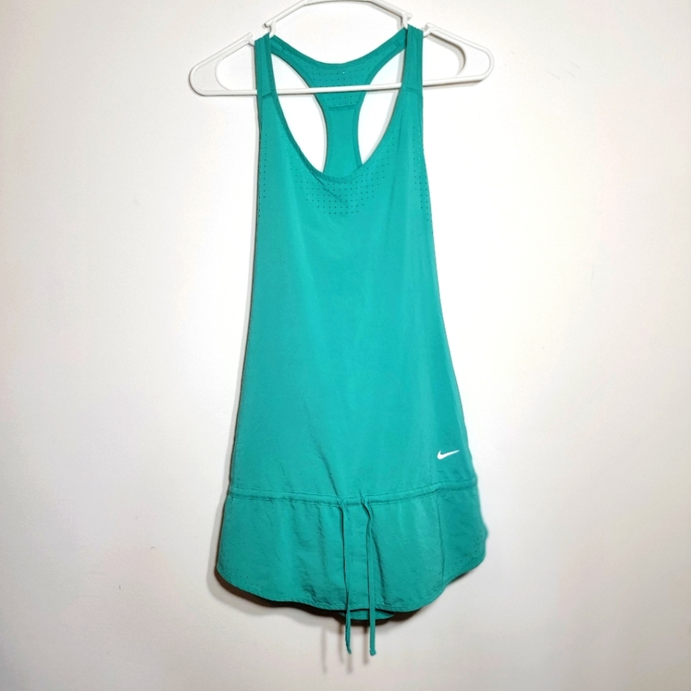COPY - Nike Dri-fit Women's XS Running Tank Dress Teal Tie Waist Racerback Phon…